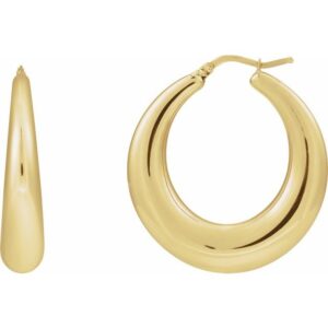 Large Puffy Hoop Earrings