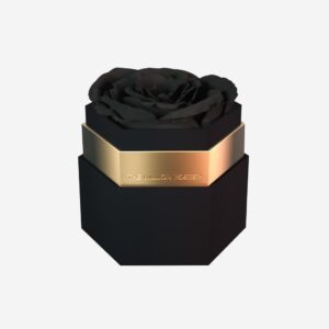 One in a Million Black Hexagon Box | Black Rose