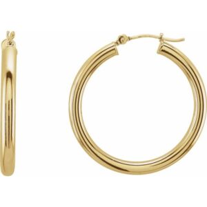 3mm Tube Hoop Earrings