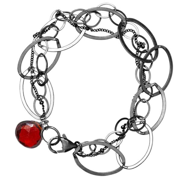 Oxidized-sterling-silver-Garnet-bracelet-6.jpg