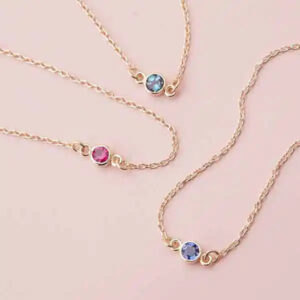 Bezel-set Birthstone Bracelet